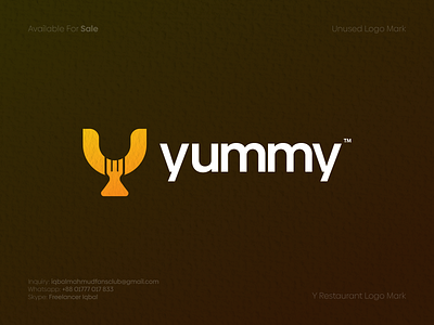 Y Restaurant Brand Logo Mark for SALE
