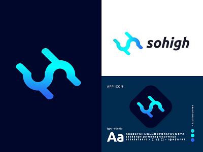 Sohigh Logo Branding | S + H = Logo Mark app logo design branding branding identity corporate creative gradient letter logo logo branding logo design logo designers logo mark logo type logos logosketch modern logo sketch symbol vector