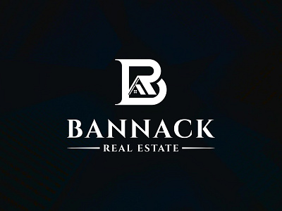 BANNACK REAL ESTATE b letter logo brand design brand identity creative home house icon illustrator logo logo design r letter realstate vector