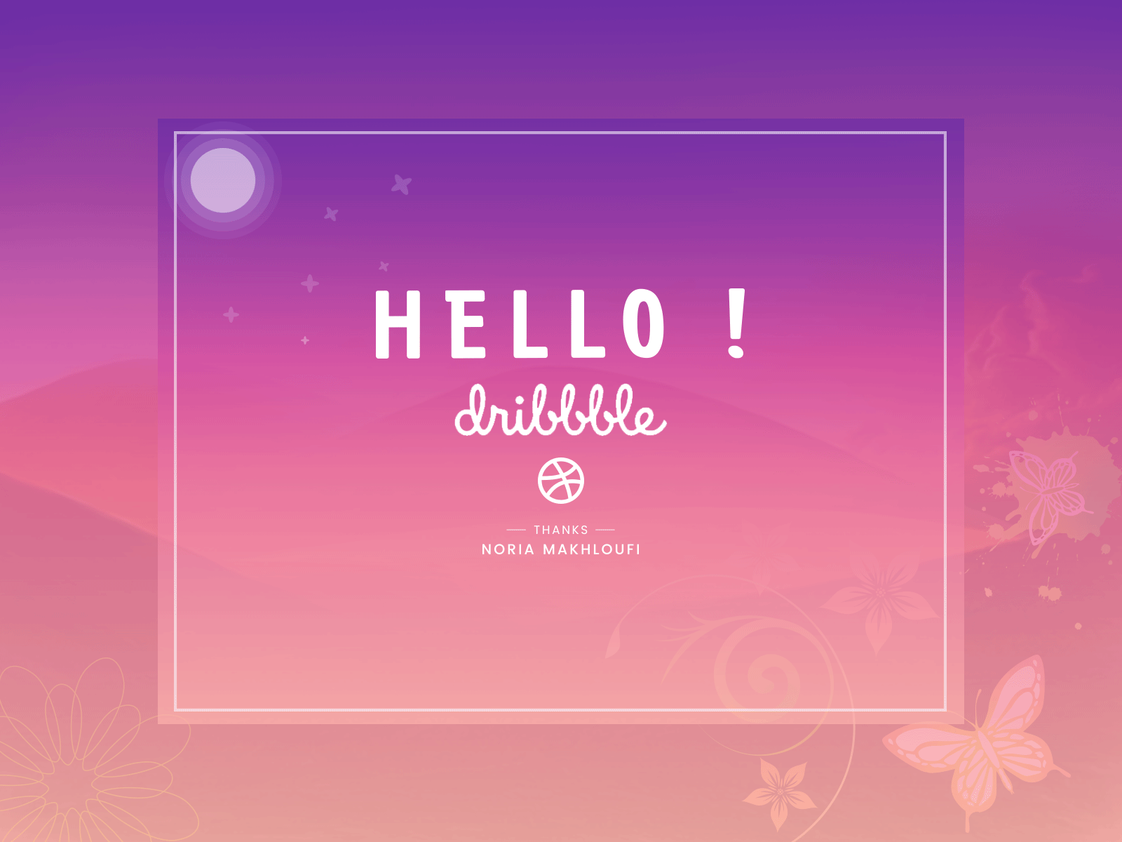 Hello Dribdble - Welcome Dribbble creative design hello hello dribble illustrator invitation logo logo design modern vector welcome