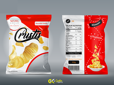 Chips pack design - CRUSTIS affinitydesigner chips design designer graphics illustration package design packaging product design product label