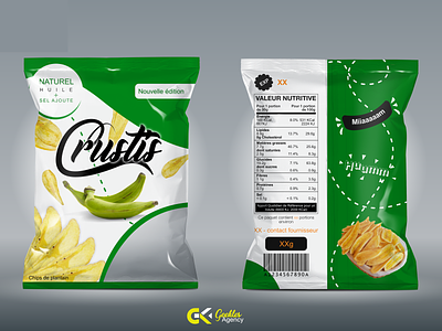 Chips pack design - CRUSTIS affinitydesigner chips design graphicdesign pack package design packaging product design product label