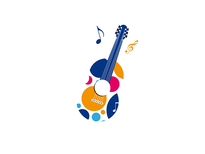 Guitar logo affinity designer affinitydesigner branding dailylogo design design art designer designer logo guitar illustration logo music vector