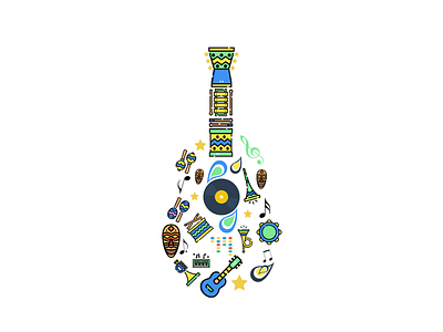 Musical logo affinity designer affinitydesigner art branding design design art designer designer logo guitar icon illustration logo music musical instrument vector