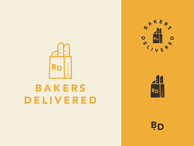 BAKERS DELIVERED baker bakery delivery logo