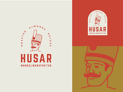 husar logo concept almond design husar illustration logo
