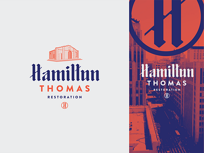 Hamilton Restoration design hand drawn illustration logo logotype type typography