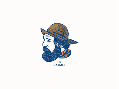 the sailor character characterdesign design face illustraion illustrator logo logodesign profile retro sailor vintage