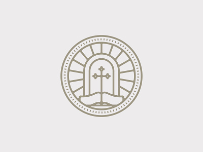 Church logo church design line logo vintage