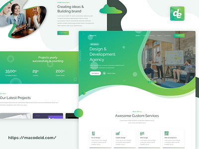 Design and Development Agency agency creative design development flat icon set ui design web web design web template