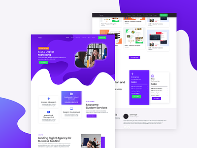 Yorex - Homepage 2 creative flat seo web template