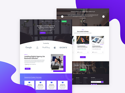 Yorex - Homepage 3 agency creative flat seo ui design web template