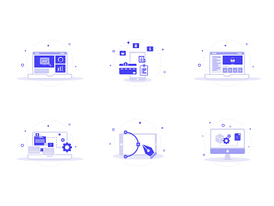 Web icons collection design flat icon set icons web icons