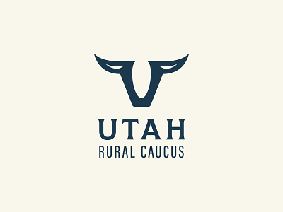 Bull logo for rural cowboy group branding bull bull logo caucus clean logo cow logo cowboy cowboys horn horns logo logo masculine rural u logo