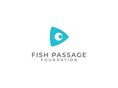 Logo for Fish Passage Foundation clean environmental fish fish logo logo minimal logo simple