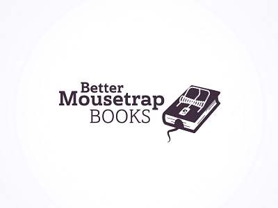 Logo for the new mystery book imprint better book book logo books branding clever clever logo design illustration logo mousetrap publishing reading reading logo serif font typography vector