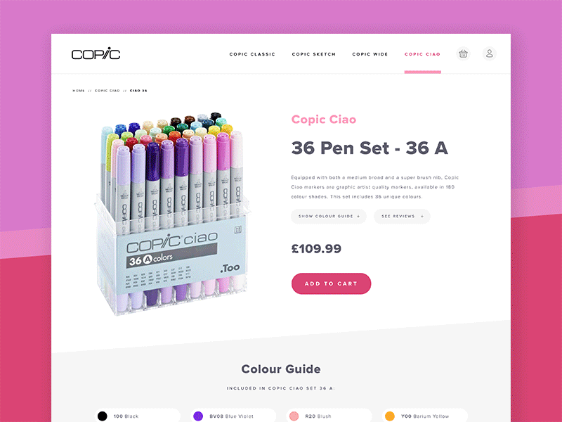 Daily UI 012 // Single Product copic daily ui daily ui 012 daily ui 12 daily ui product page daily ui single product dailyui product product detail product page reviews single product ui ui design ux ux design web design website