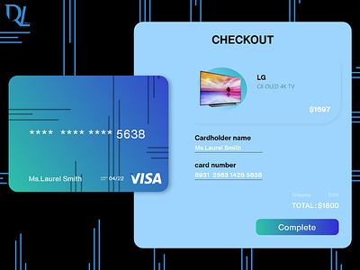 Credit Card Checkout app branding design flat icon mobile type ui user experience userinterface ux web website