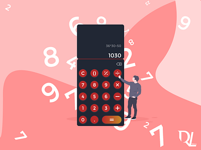 Mobile Calculator Design calculator calculator ui dailychallenge dailyui design flat icon illustration mobile mobile ui ui user experience userinterface ux web website