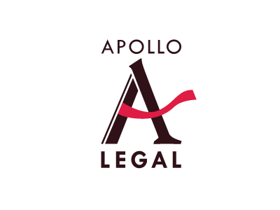 Logo Apollo Legal apollo consultancy female firm interim law lawyer legal pink scarf