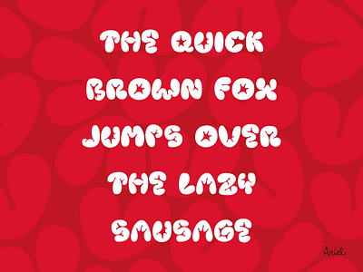 Lobular typeface balloon font font design guts lobular red sausage type design typedesign typeface typography typography design