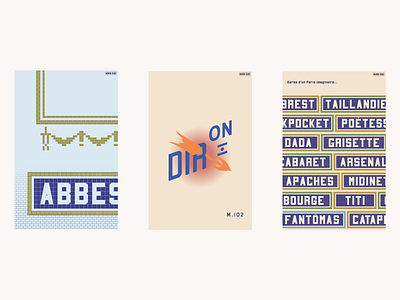 Nord-Sud Identity branding flat france illustrator metro typographie typography underground vintage visual identity