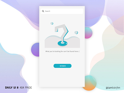DAILY UI: 008 404 PAGE