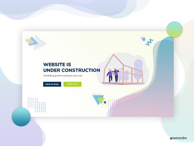 WEBSITE UNDER CONSTRUCTION design minimalist ui ux web web design