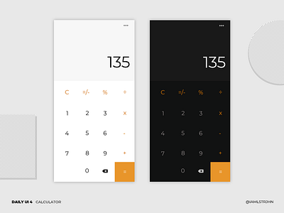 DAILY UI 4: CALCULATOR app dailyui design minimal typography ui ux web web design website