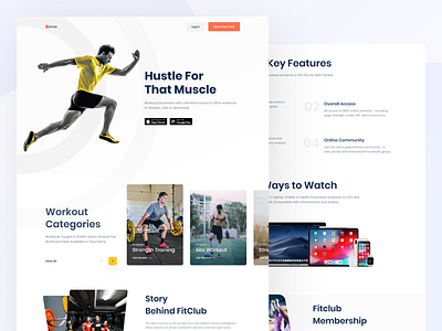 Fitclub - Fitness Landing Page Exploration #3