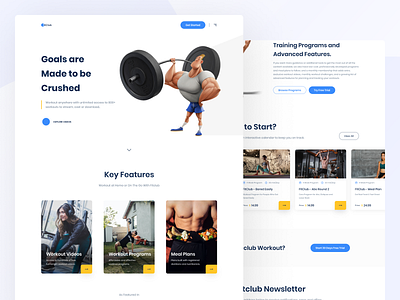 Fitclub - Fitness Landing Page Exploration #4