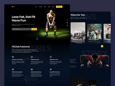 Fitclub - Fitness Landing Page Exploration #5