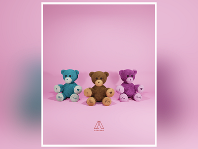 Happy Valentin's Day 3d bear blender design graphism love teddybear valentinesday