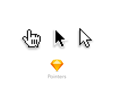 Pointers arrow free hand pointer sketchapp