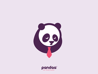 Pandaa logo design animal branding flatdesign illustration illustrator minimal vector