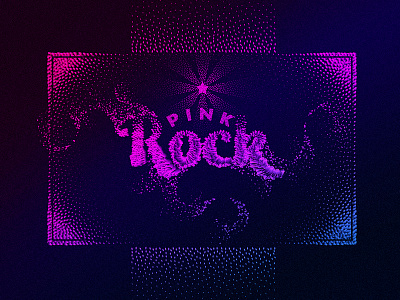 Pink Rock branding dots illustrator particles patterns textures typography vector