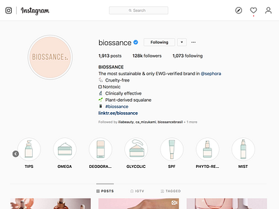 Instagram - Cover Stories Icons beauty care biossance branding design icon icon design illustration instagram logo stories ui vector