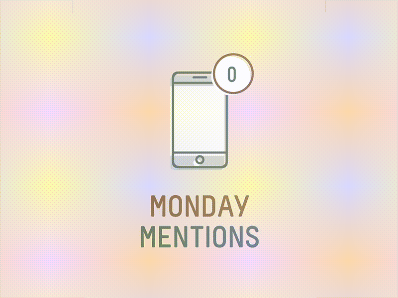 Monday Mentions Icon Animation - Instagram Stories after effects animated animation beauty care biossance branding design gif gif animation icon icon design illustration illustrator instagram motion stories ui vector