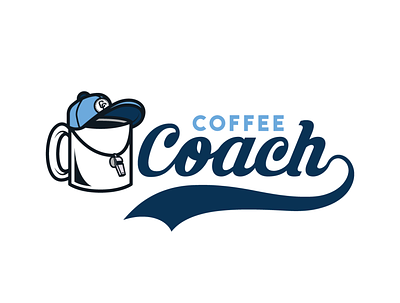 Coffee Coach - Logo + Wordmark branding design digital art drawing hand lettered icon illustration logo typography vector