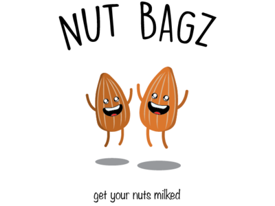 Nut Bagz - Almond Characters branding design digital art icon illustration illustration art director design logo vector