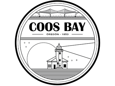 Coos Bay, Oregon branding design digital art icon illustration illustration art director design logo vector