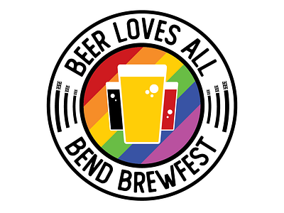 Brewfest Beer Loves All - Hat Patch beer beer branding branding classic design design digital art icon illustration illustration art director design logo pride pride 2019 vector
