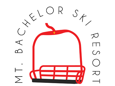 Mt. Bachelor | Red Chair Illustration