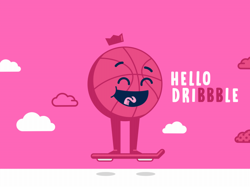 Hello Dribbble! character design firstshot flat hello dribble illustration mascot mascot design vector