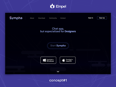 Sympha | Chat app concept#1 chatapp concept concept art graphic design webdesign