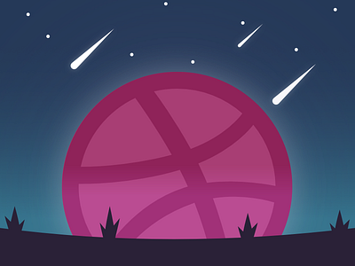 Dribbble Night night sky wallpaper wallpapers