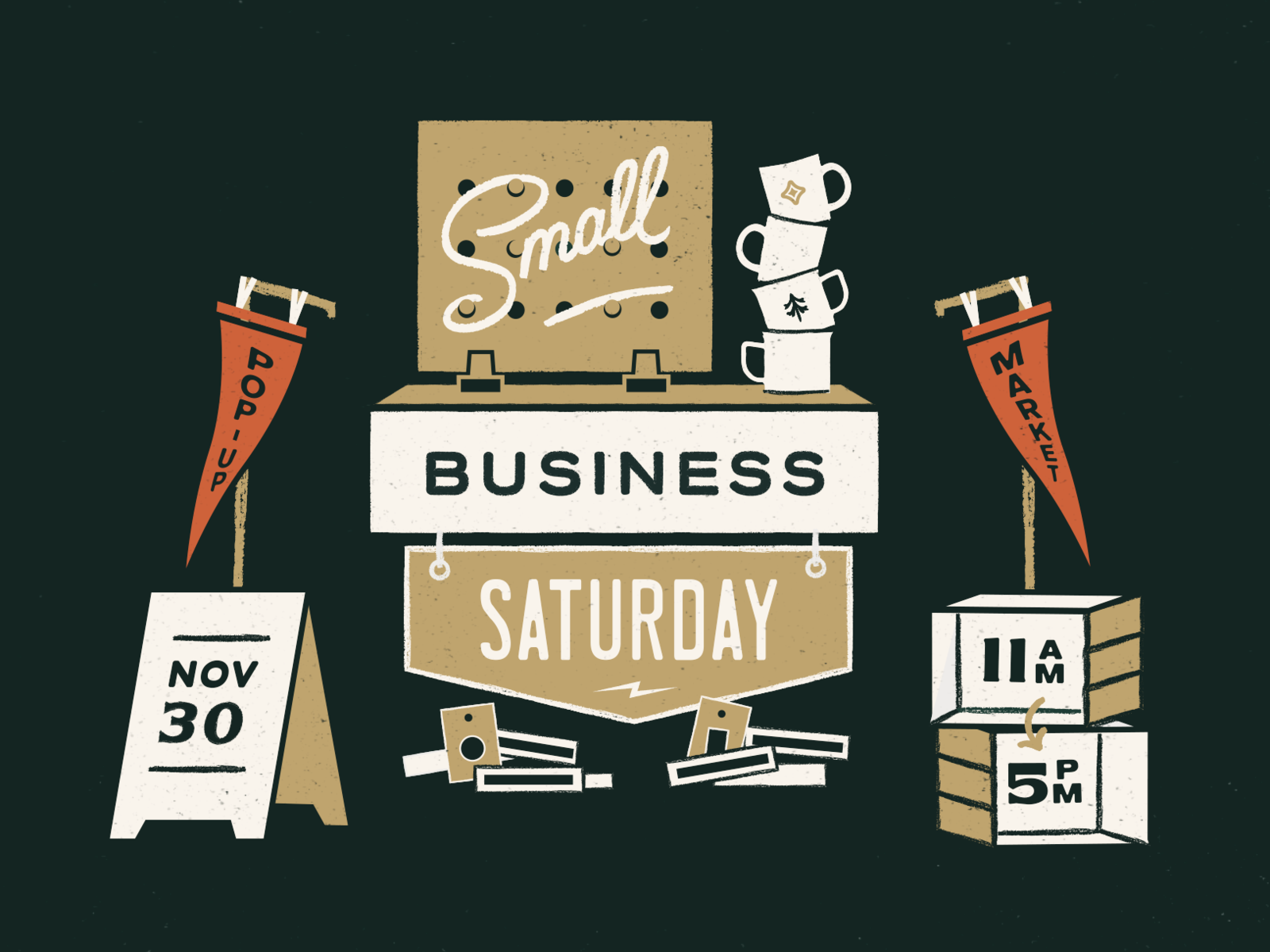 Small Business Saturday Graphic by Spoon & Spear on Dribbble