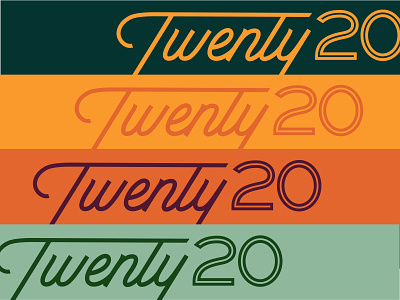 Script Slidin’ into 2020 2020 brand identity charlotte custom lettering monoline print script twenty typography vintage inspired