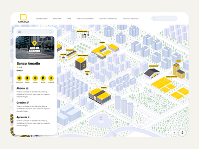 Map app city clean design flat illustration layout map ui ux web website