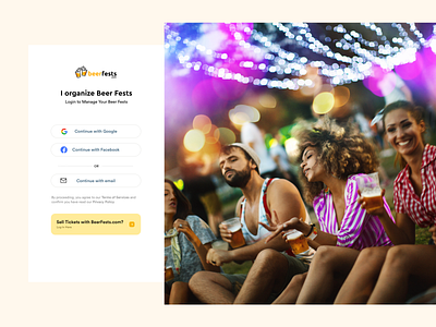 Log in app beer cards clean event app fests flat layout login page minimal signup page ui ux web